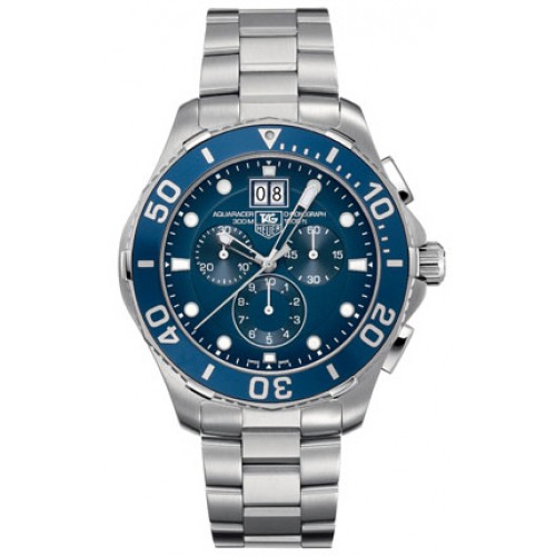 Tag Heuer Aquaracer Chronograph Blue Dial Men's Watch CAN1011-BA0821
